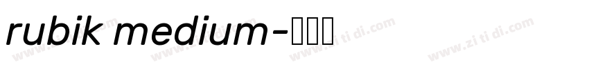 rubik medium字体转换